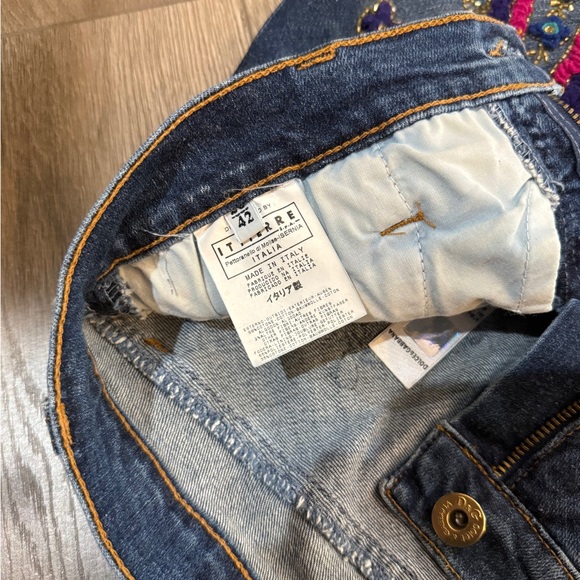 D&G Denim Skirt with Colorful Embroidery - Picture 3 of 5